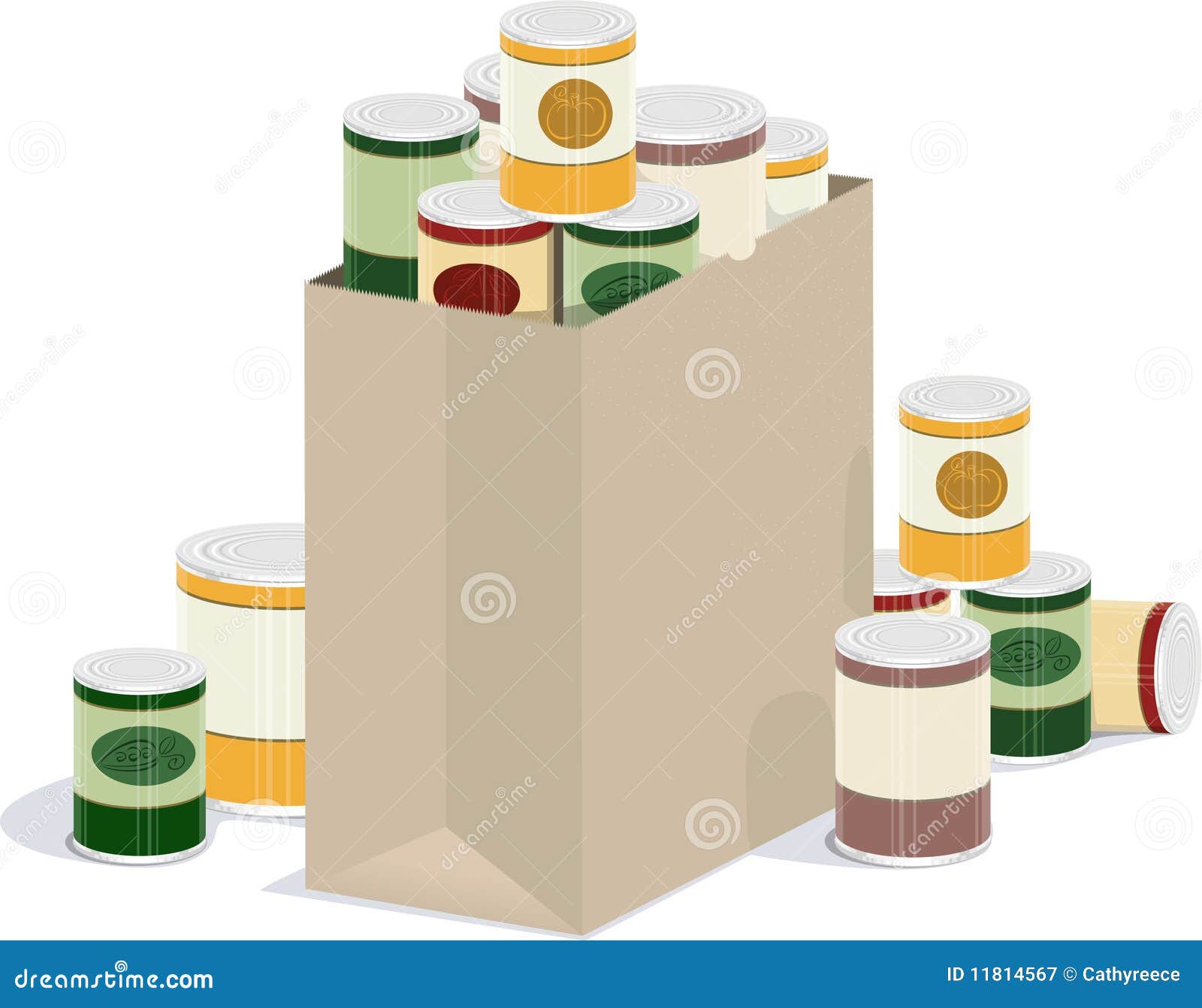 Bag Of Canned Goods Royalty Free Stock Photography Image 11814567