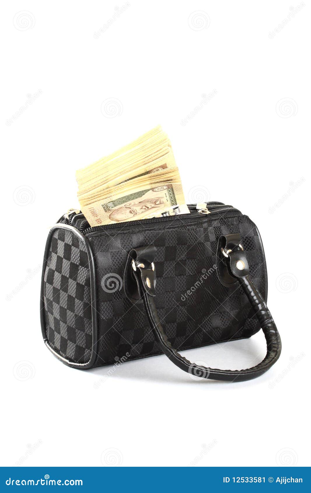 A bag full of cash stock image. Image of bags, finance - 12533581