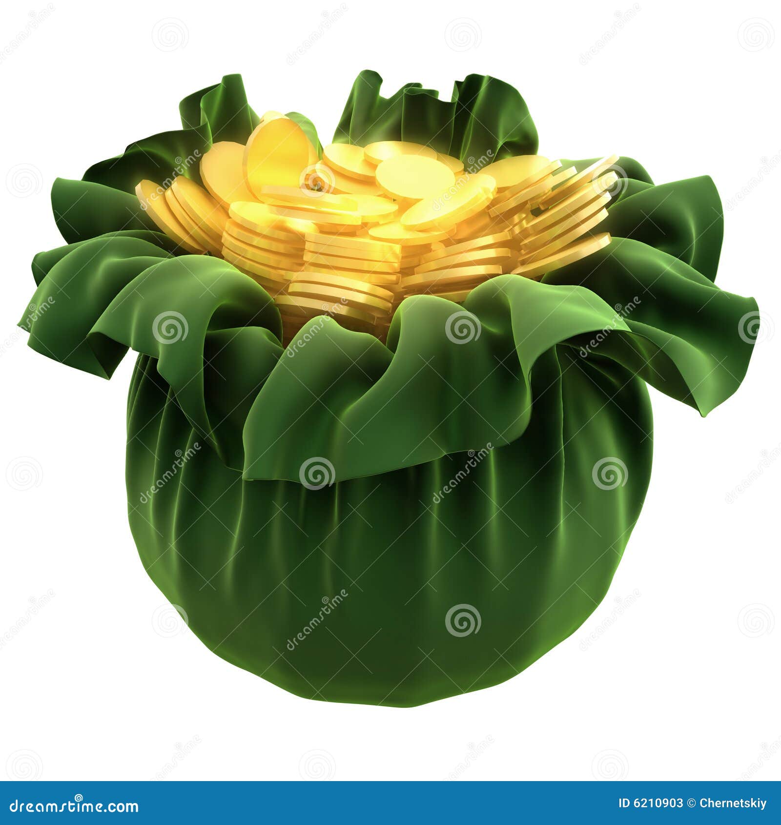 Bag Full Of Gold Stock Photos Image 6210903