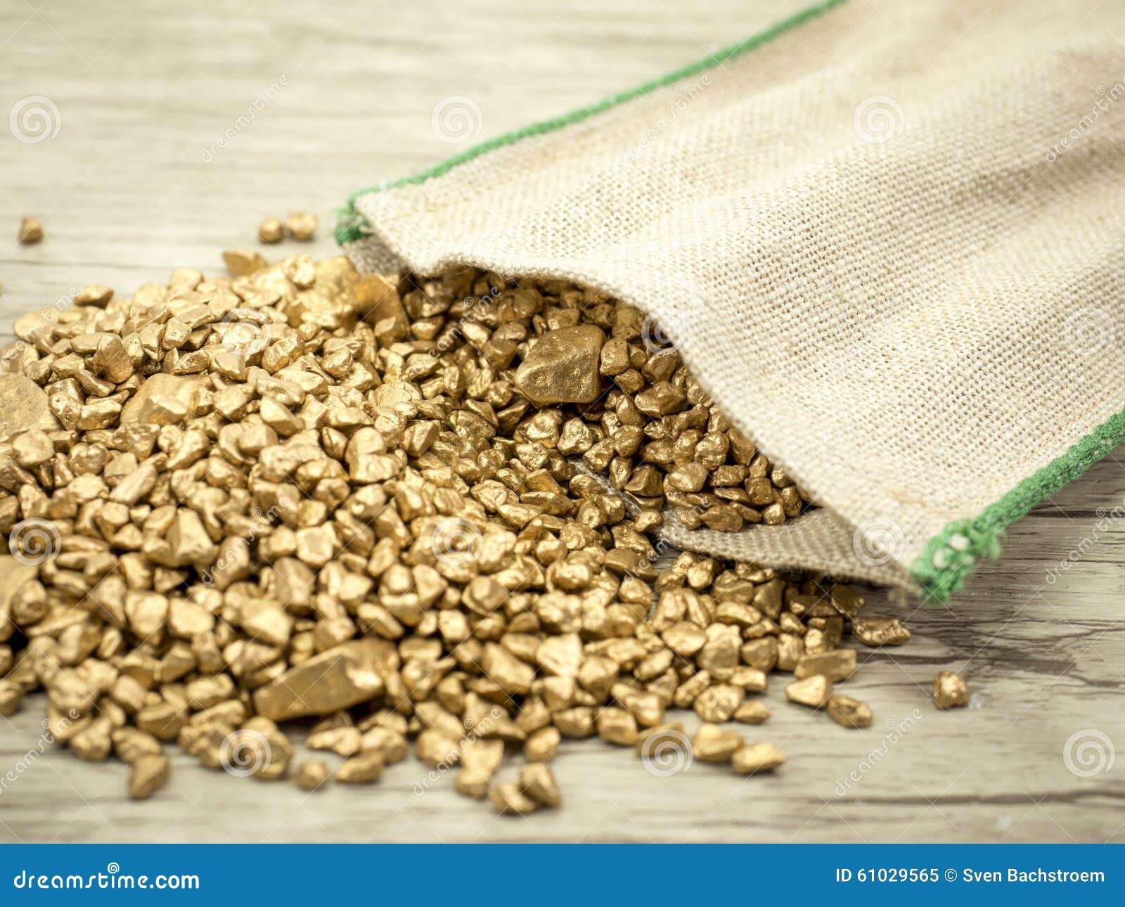 Bag full of gold stock image. Image of mineral, macro 61029565