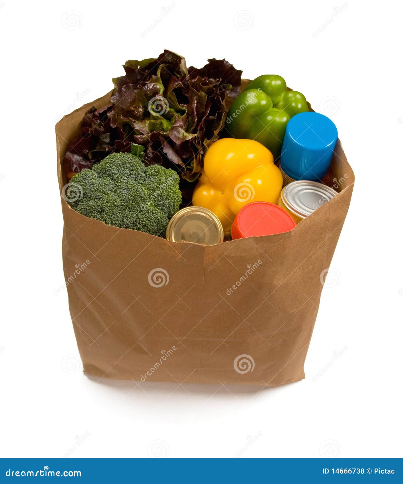 Bag of groceries stock photo. Image of plant, shopping 14666738