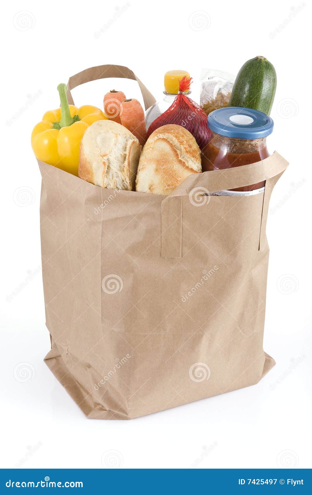 Bag of groceries stock image. Image of eating, glass, vertical - 7425497