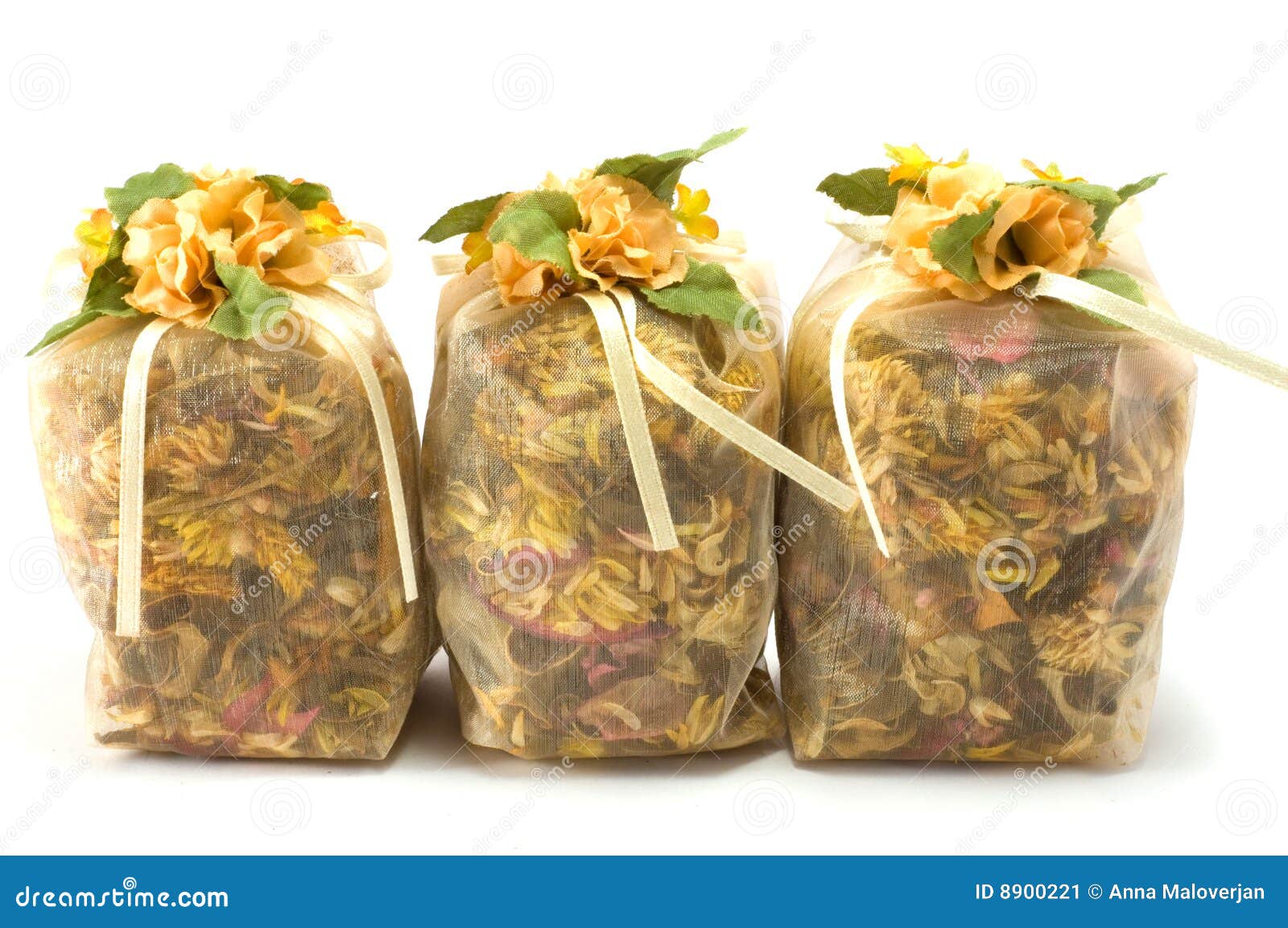 Bag with herbs stock image. Image of floral, bathroom 8900221