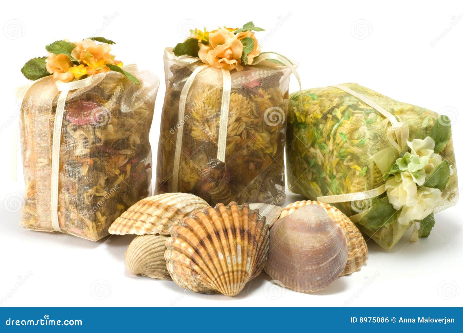 Bag with herbs stock photo. Image of romantic, herb, luxury 8975086