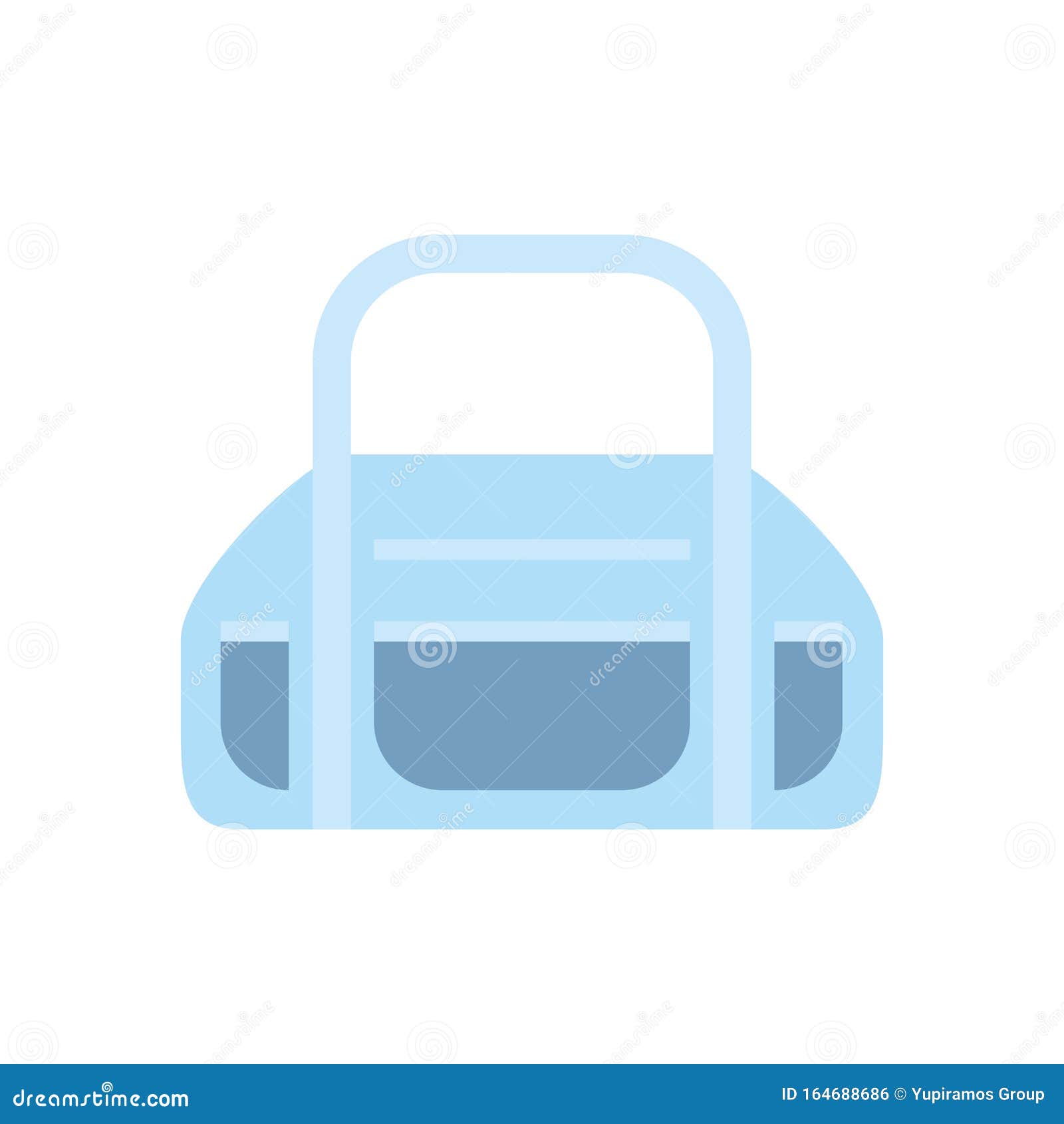 Isolated Gym Bag Icon Flat Design Stock Vector - Illustration of body ...