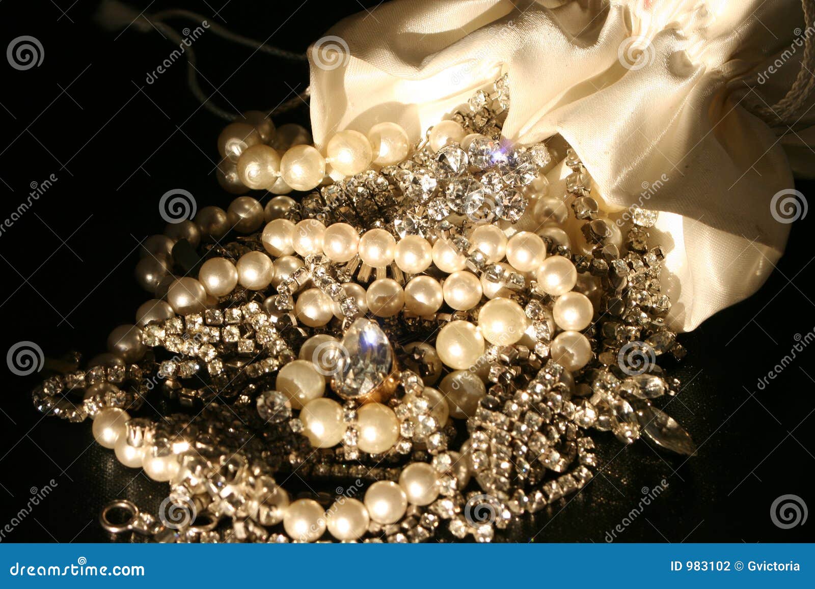 Bag Of Jewels Stock Photography Image 983102