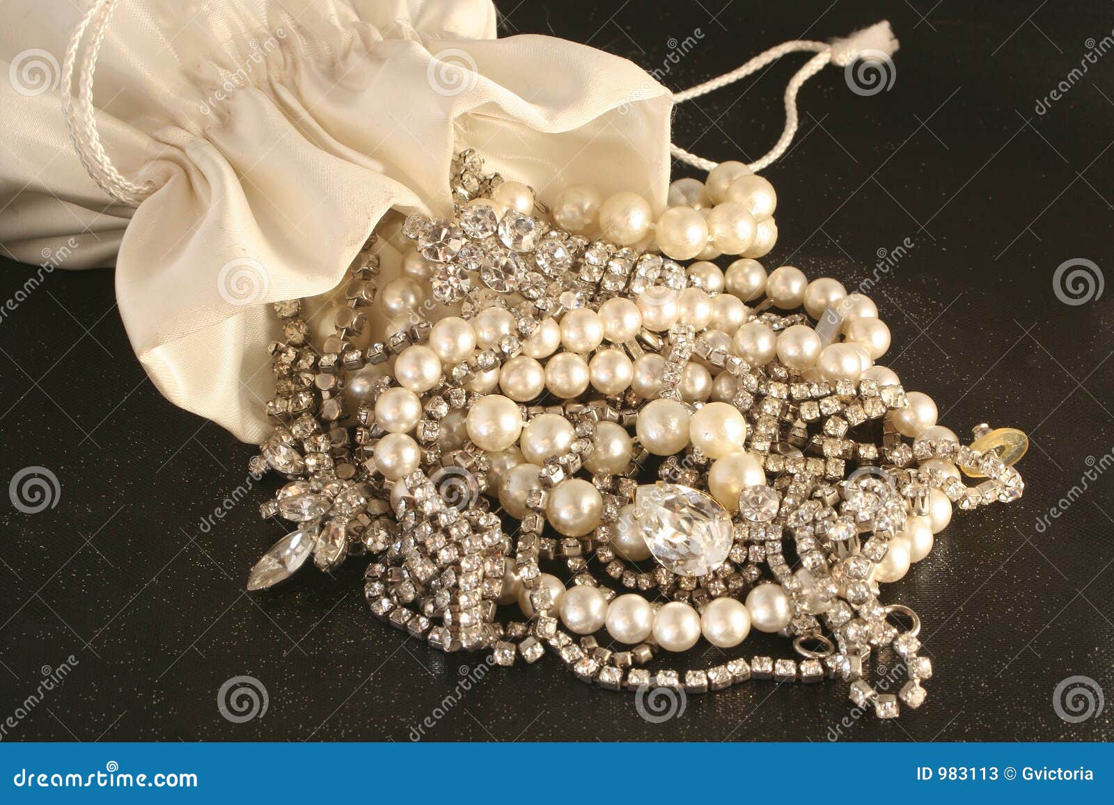 Bag Of Jewels Stock Photos Image 983113