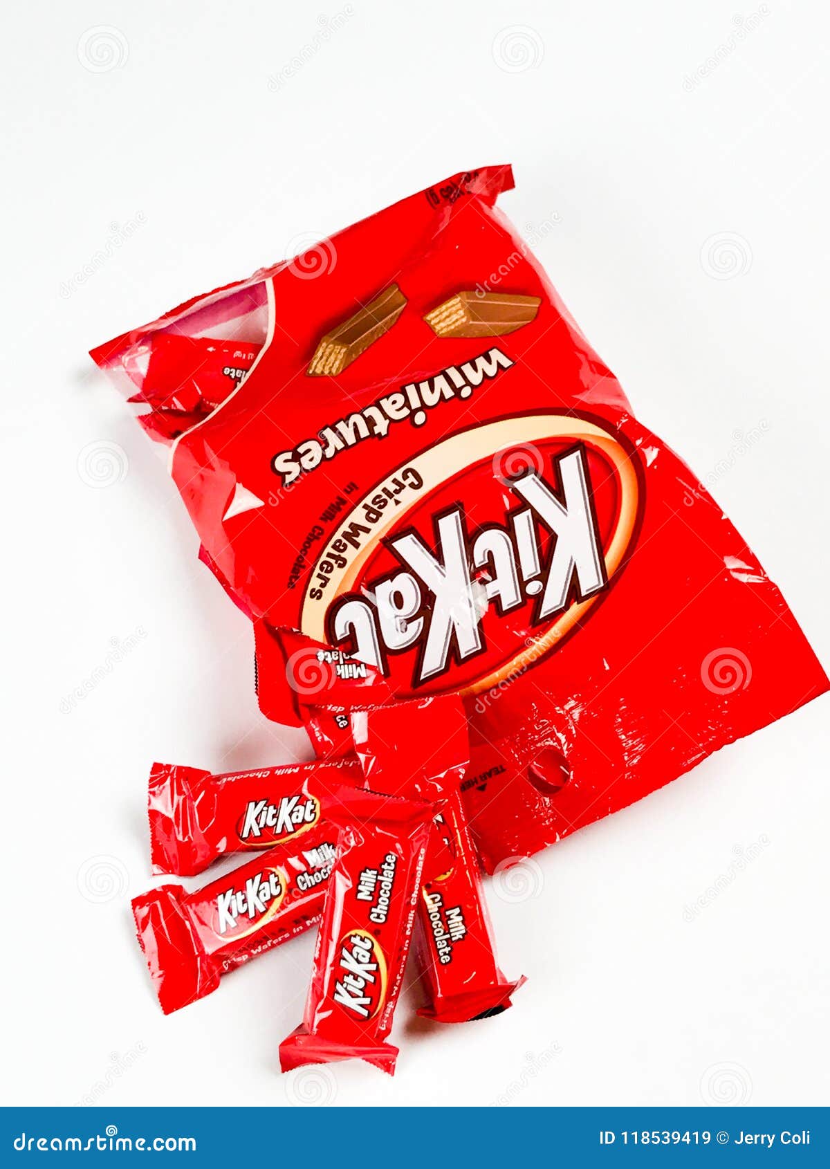 Bag of Kit Kat Chocolate Candy Editorial Stock Image Image of milk