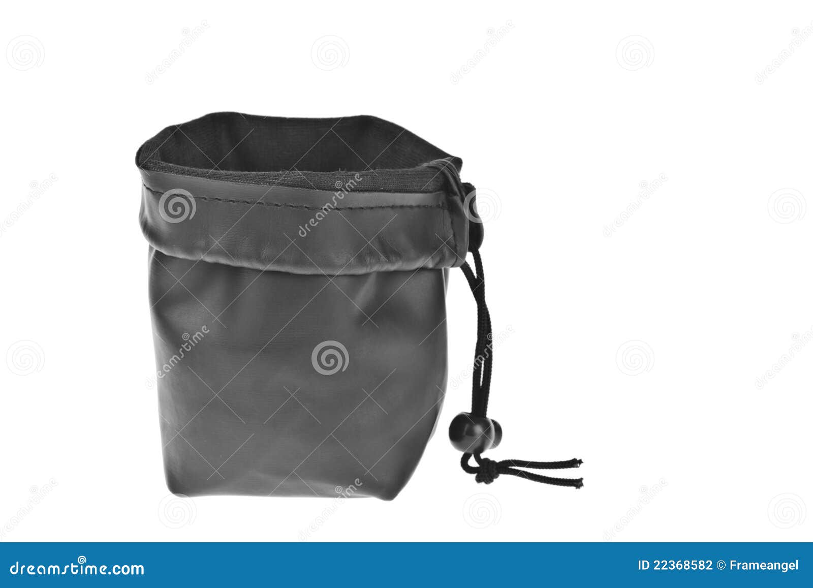 Bag, leather black pouch stock photo. Image of isolated 22368582