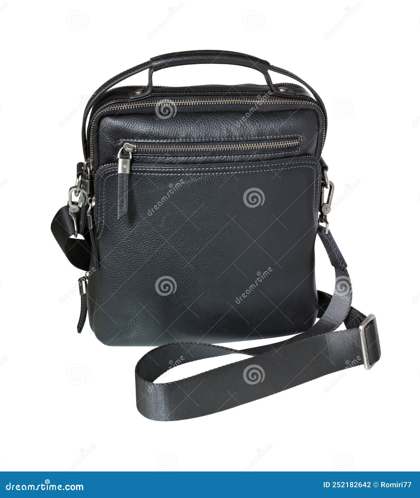 Bag Leather Black stock photo. Image of briefcase, shoulder 252182642