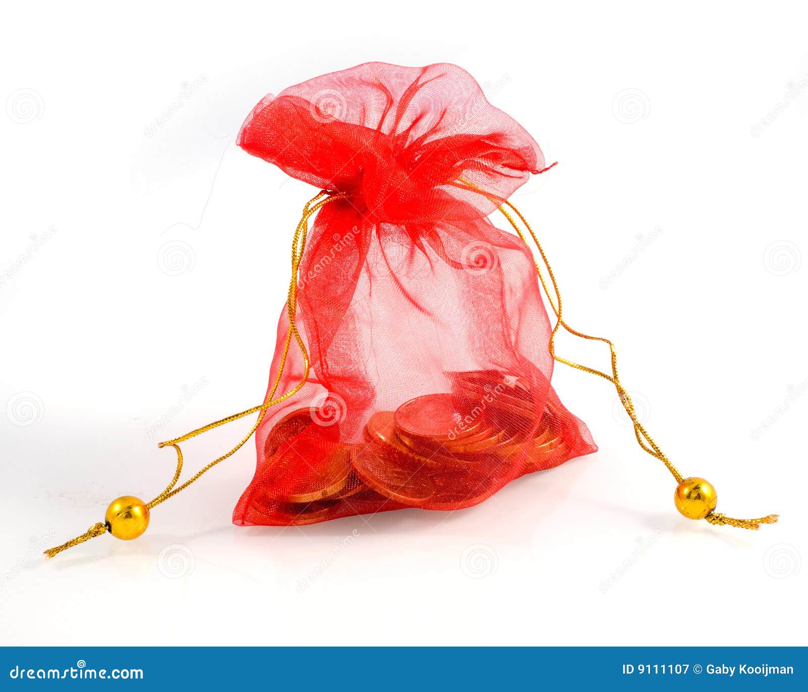 Bag with money stock image. Image of gold, coins, white 9111107