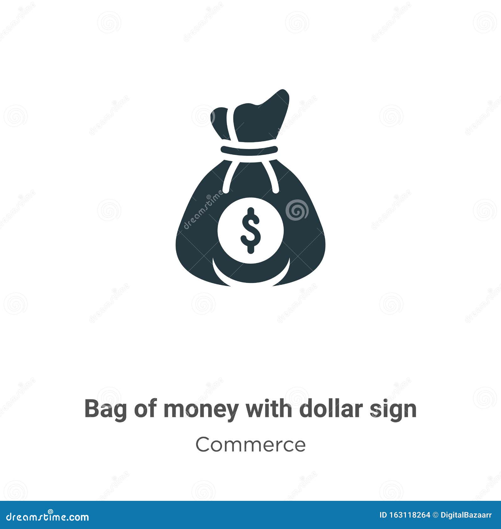 Dollar Money Icon Bag Vector Stock Vector (Royalty Free) 192639320