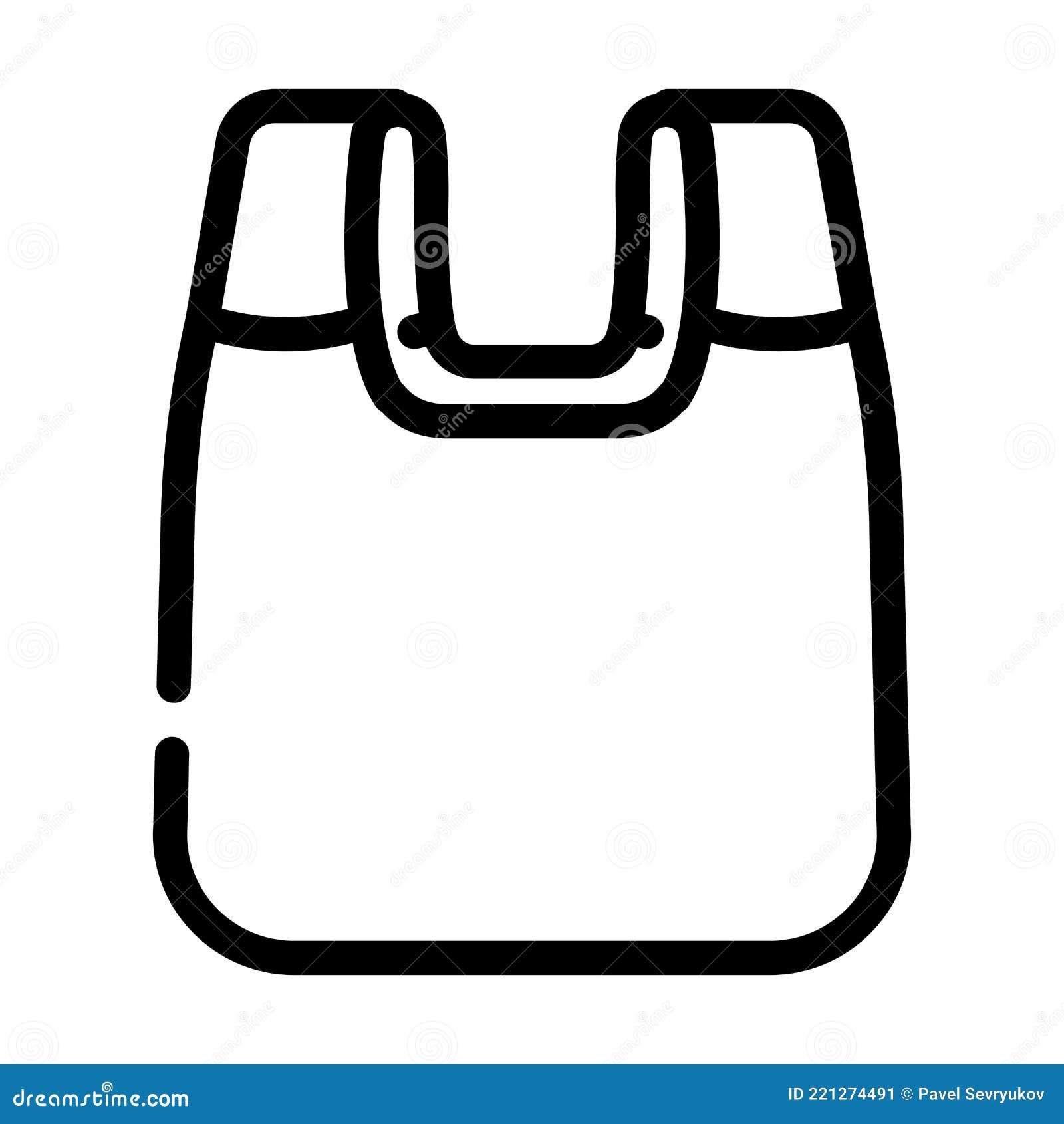 Bag Plastic Material Line Icon Vector Illustration Stock Vector ...