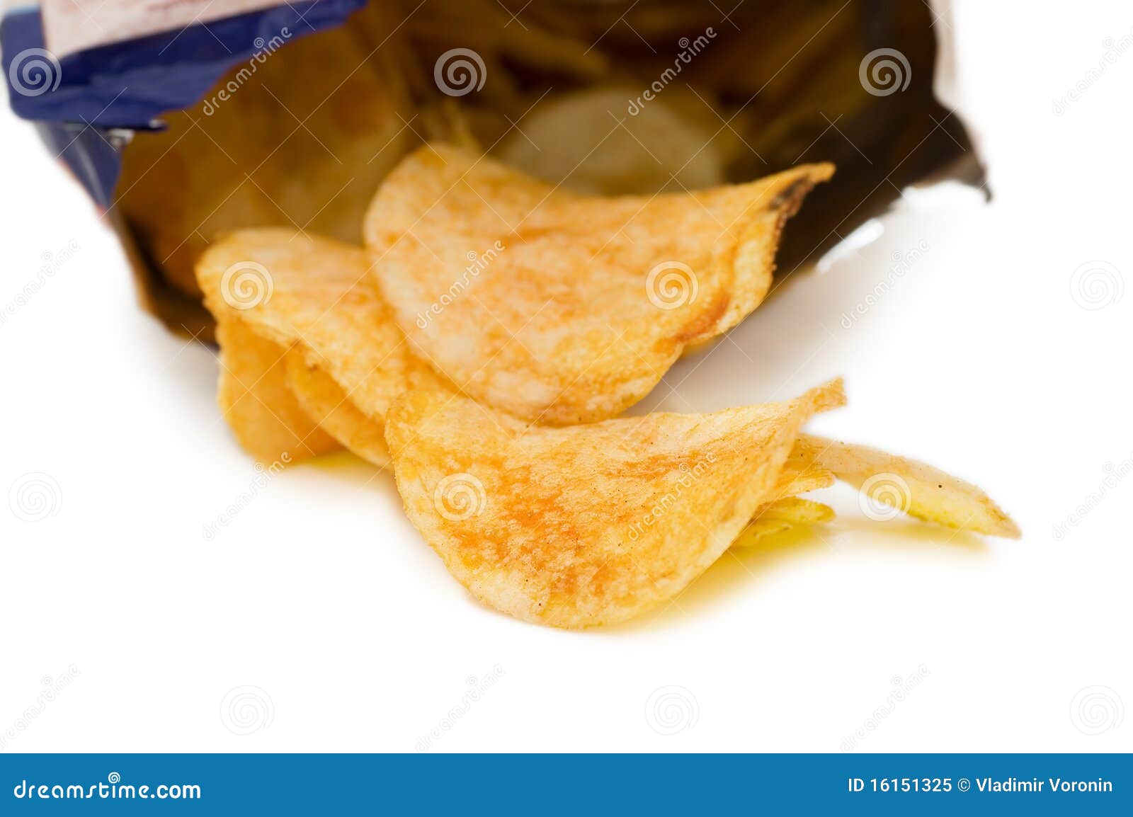 Bag of Potato Chips,isolated on White Stock Image Image of calorie, junk 16151325