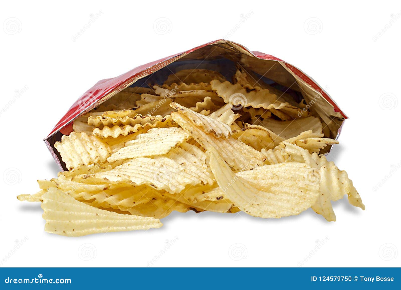 Bag of Potato Chips on White Stock Photo Image of nutrition