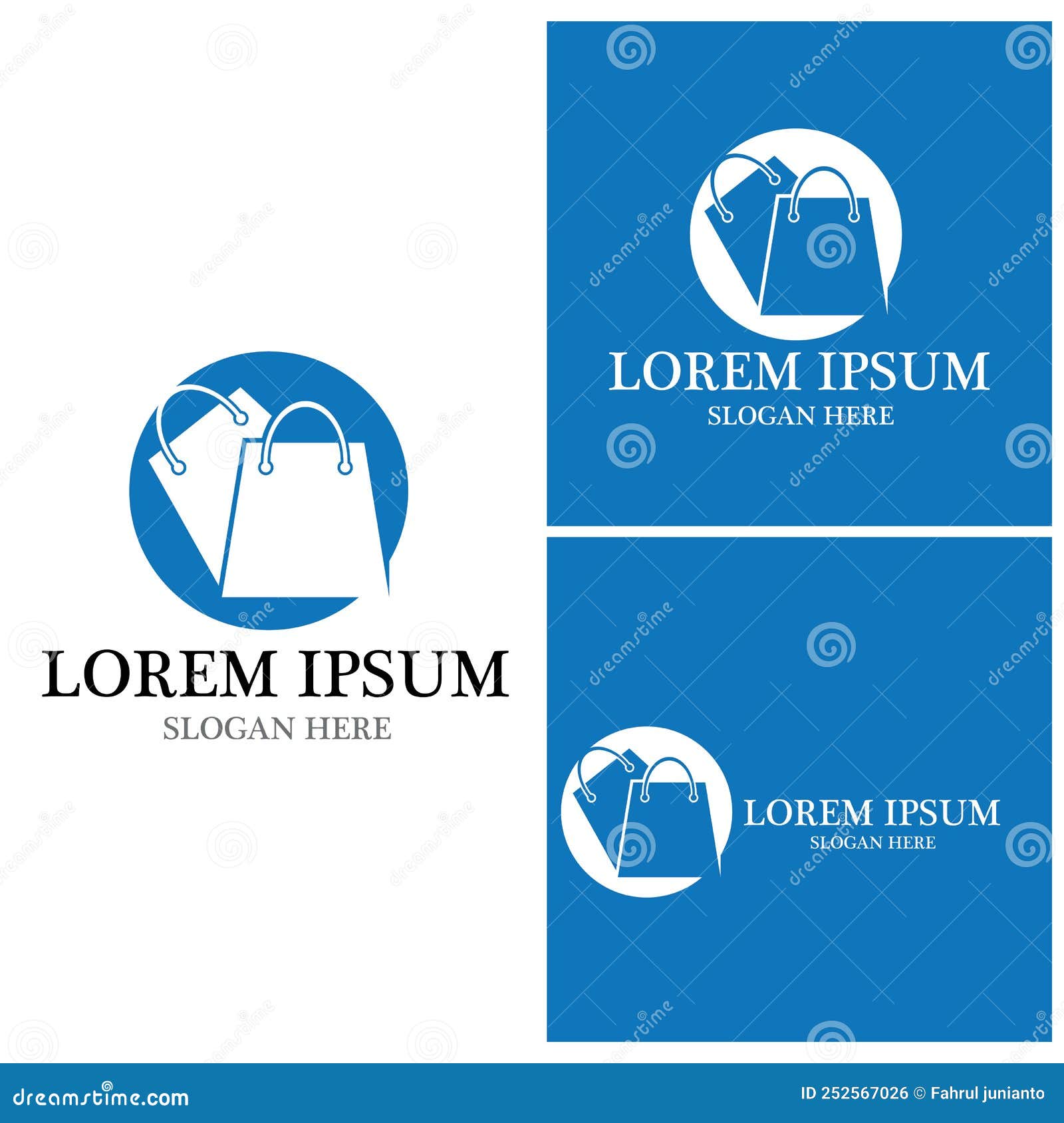 Bag Shop Vector Template Stock Illustration