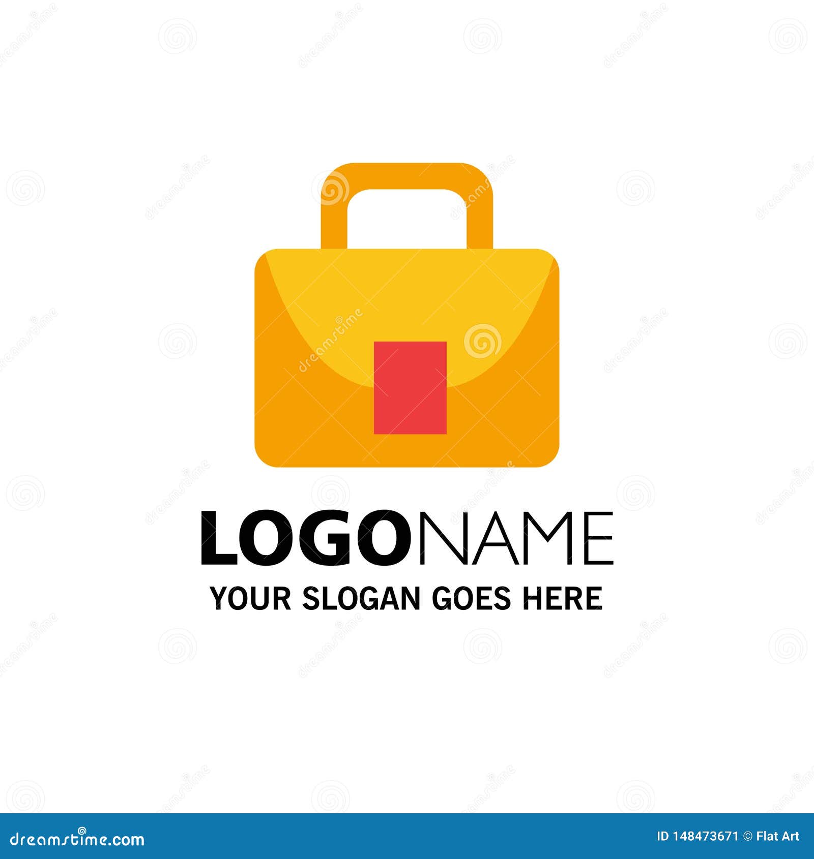 Bag, Worker, Logistic, Global Business Logo Template. Flat Color Stock ...