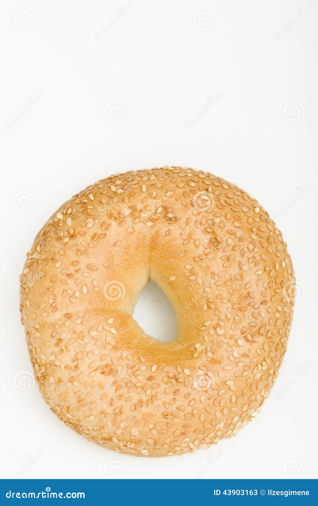 Close up Bagel on white background