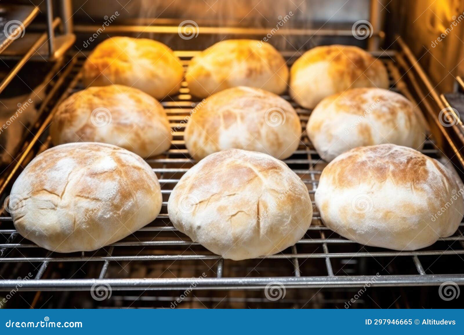 Bagel Doughs Risen and Ready for Boiling Process Stock Image Image of