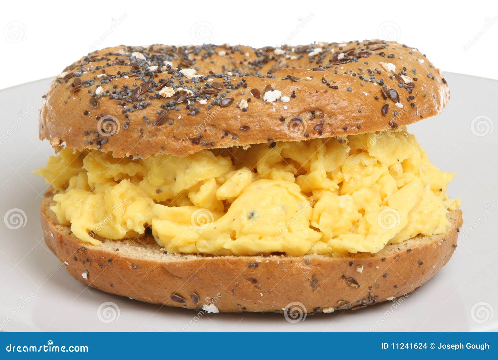 Bagel Egg Breakfast Roll stock photo. Image of roll, seeded 11241624