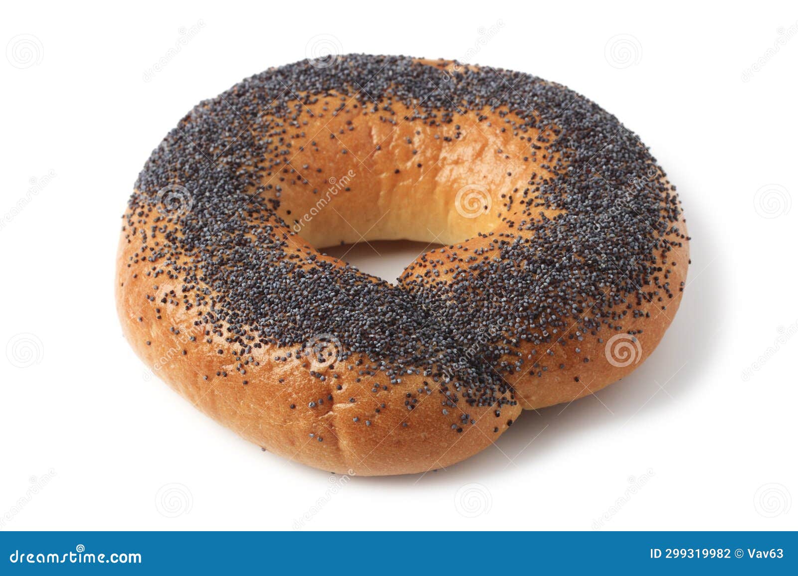 Bagel with poppy seeds stock photo. Image of rustic 299319982