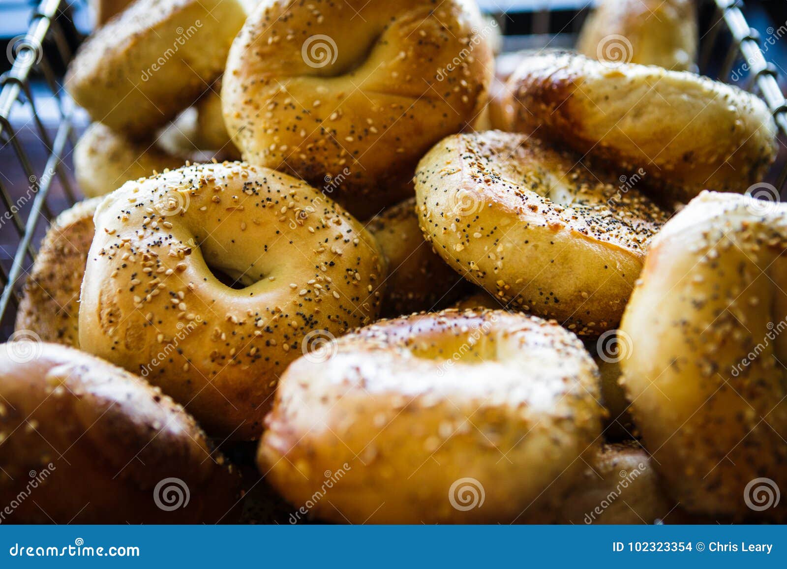 Bagels in cafe stock photo. Image of seed, delicious 102323354