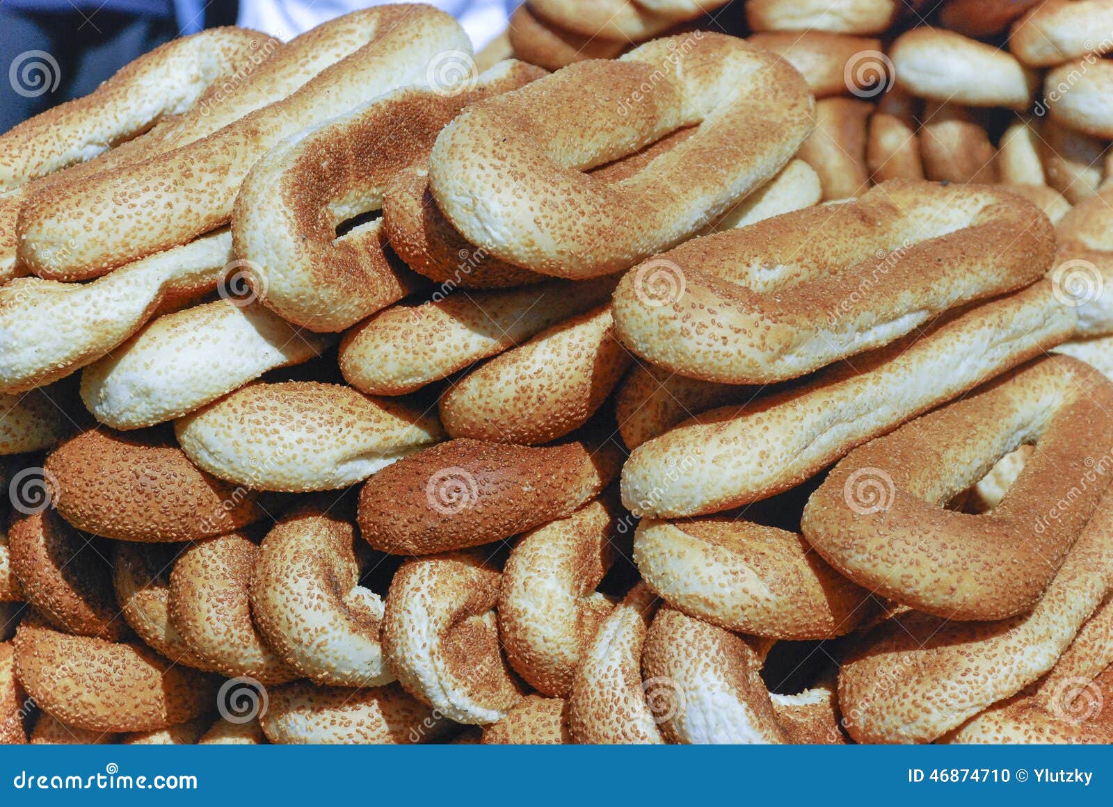 Bagels for sale stock photo. Image of goods, market, health 46874710