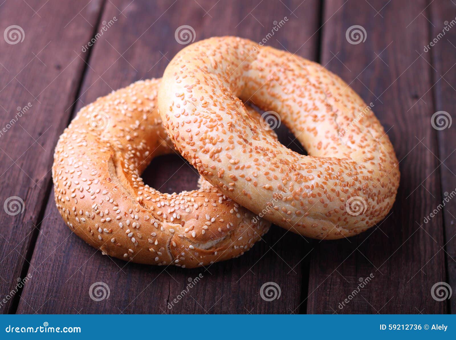 Bagels with sesame seeds stock photo. Image of pastry 59212736