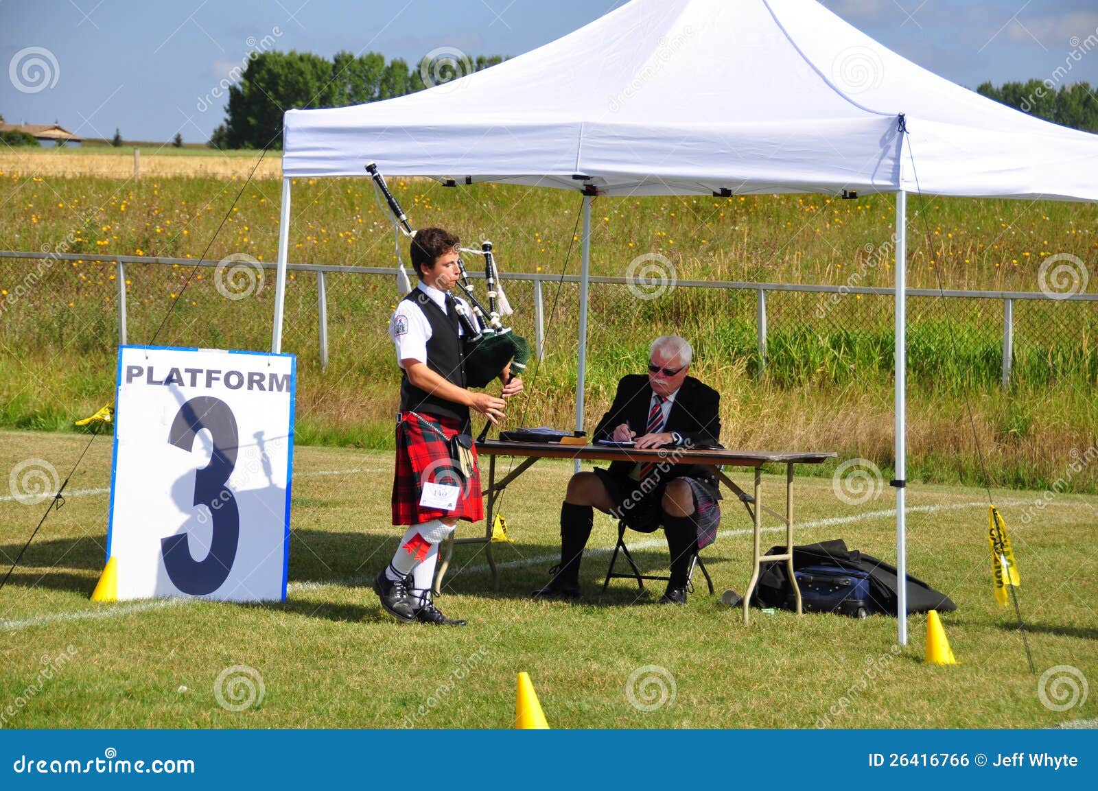 Ceremonial Bagpipe Performance At Nanaimo, BC Editorial Image