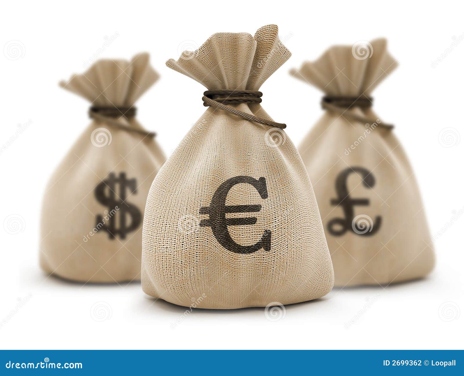 Bags With Money Euro Stock Photography - Image: 2699362