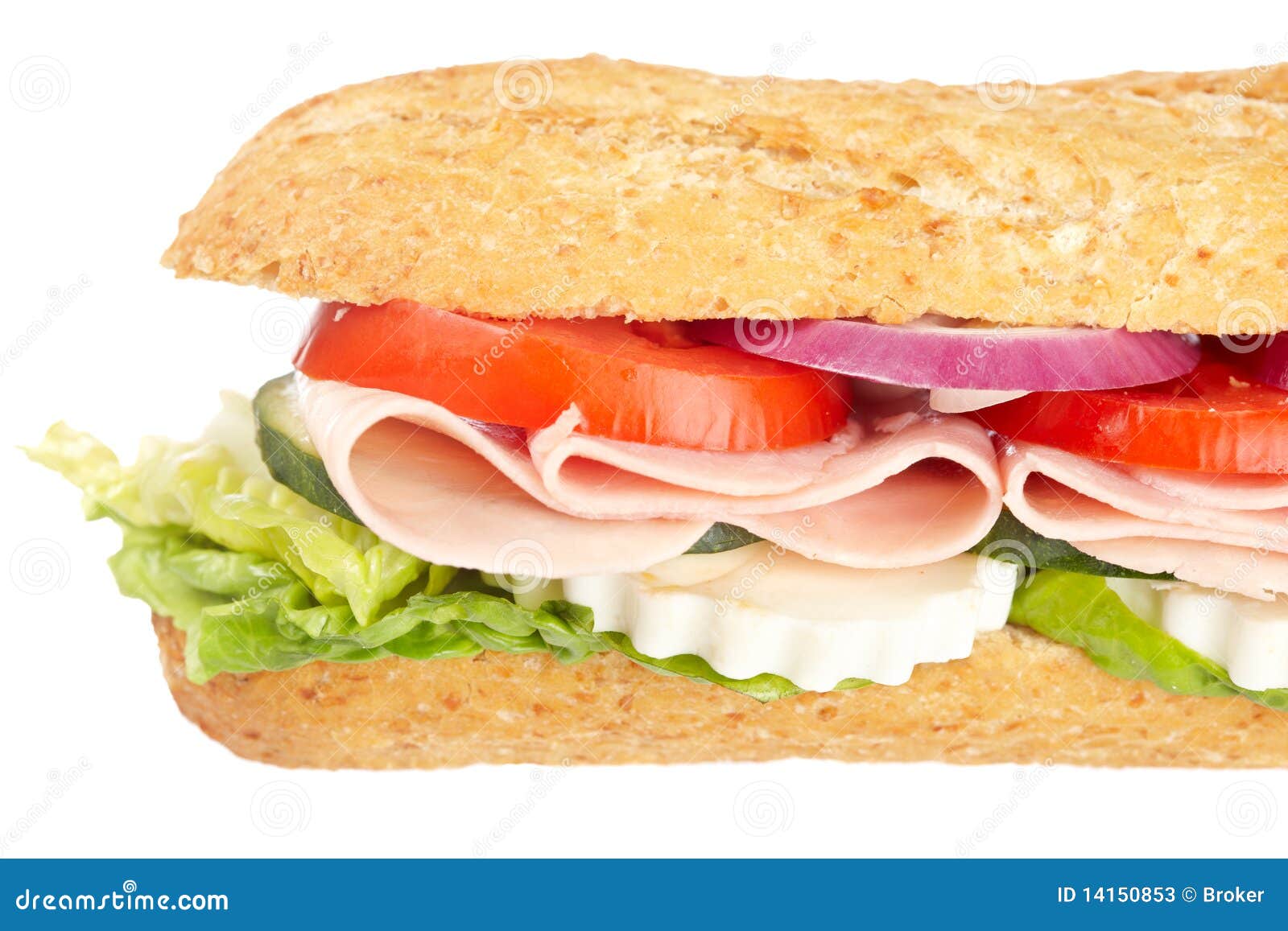 Baguette sandwich stock image. Image of healthy, dinner 14150853