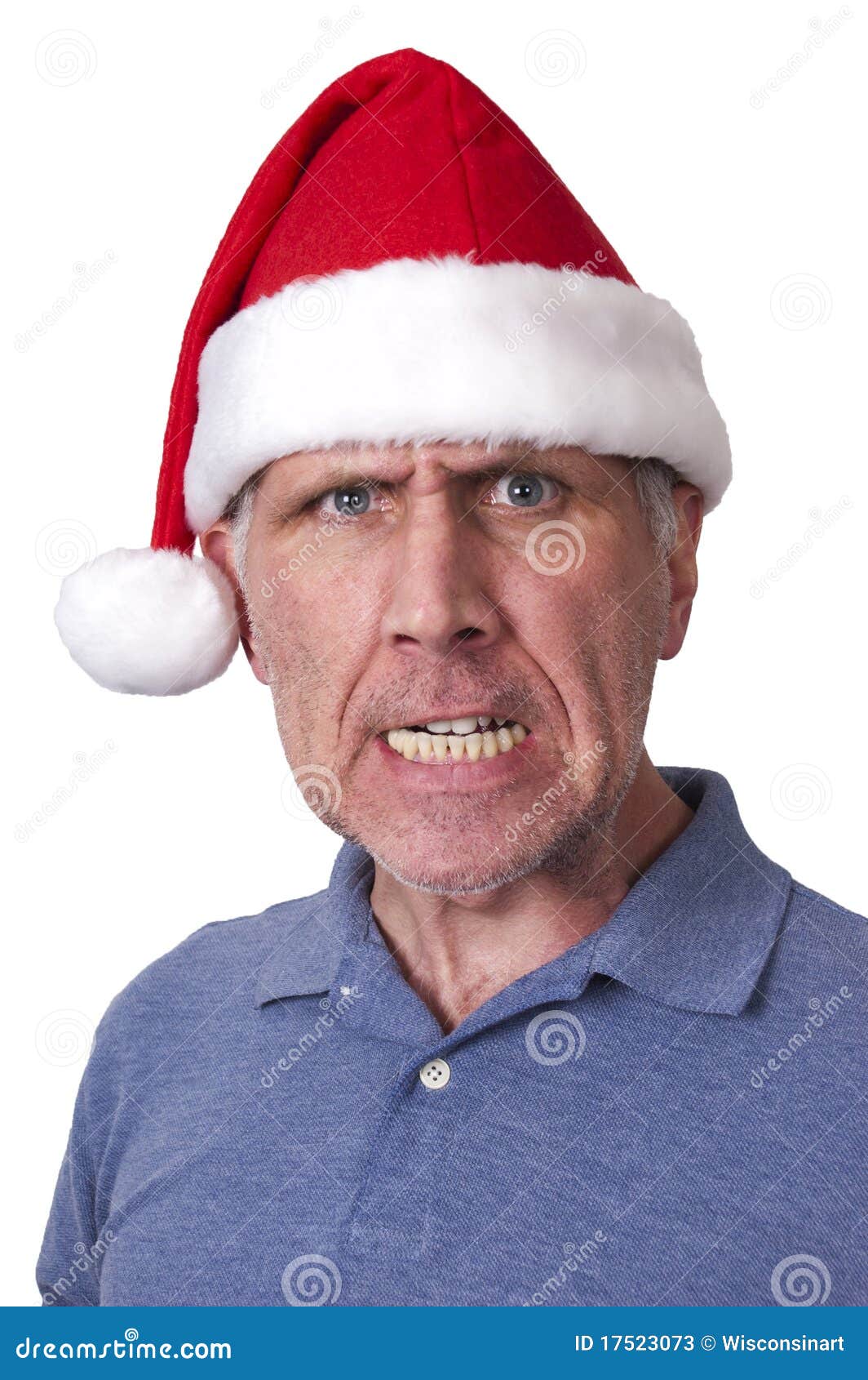 bah humbug mean man santa claus hat christmas xmas
