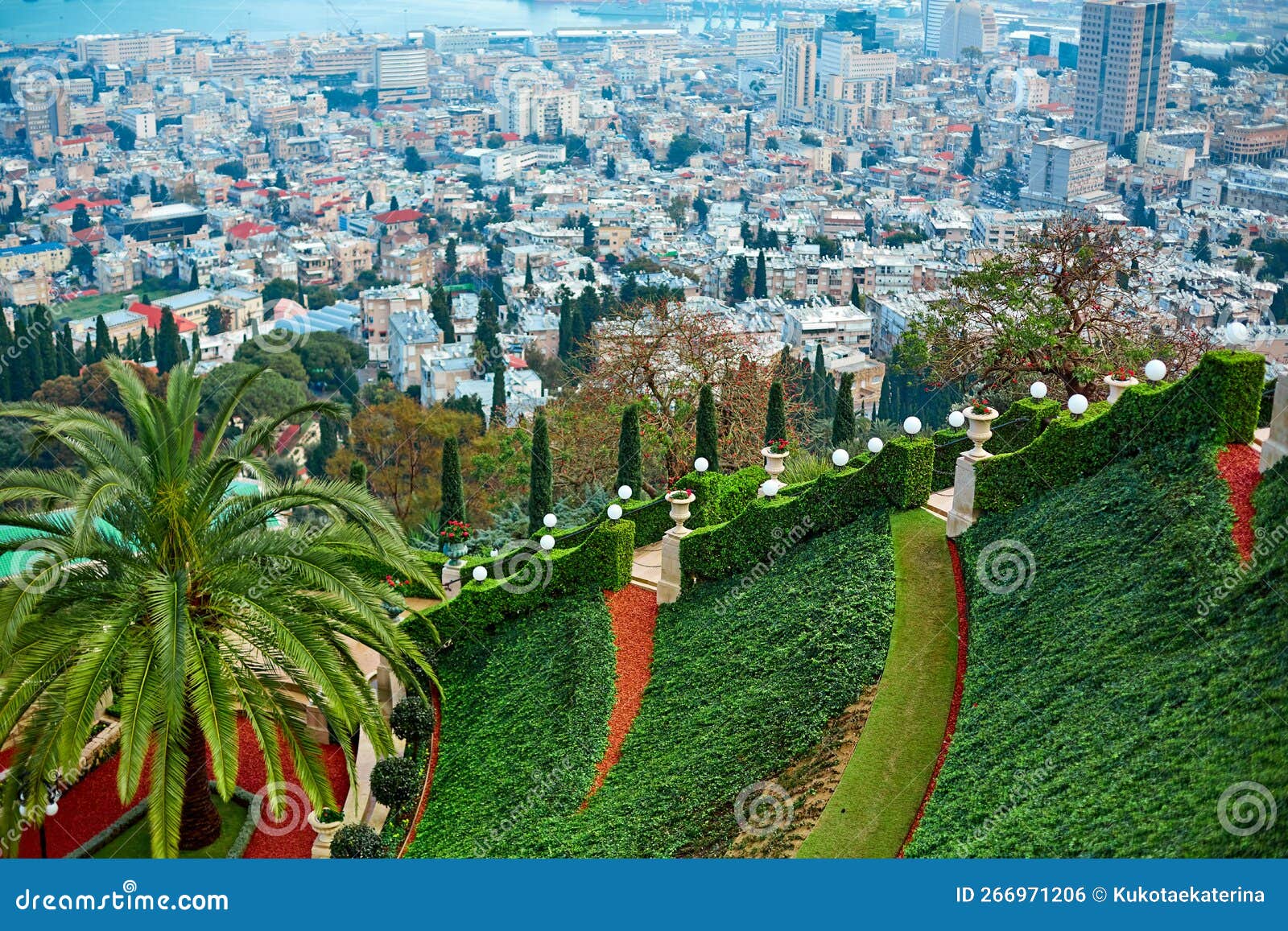 baha`i gardens, also the terraces of the baha`i faith, the hanging gardens of haifa