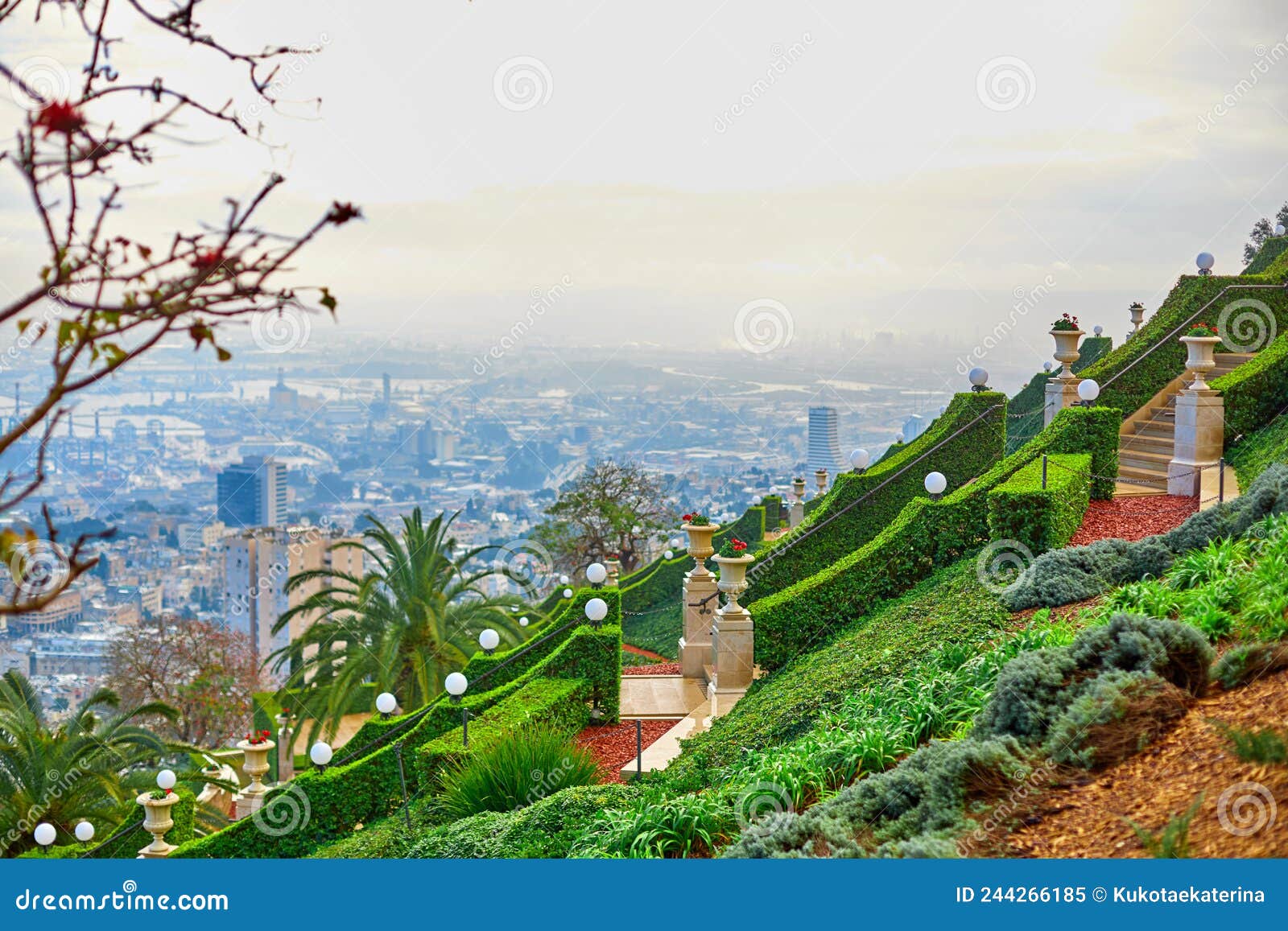 baha`i gardens, also the terraces of the baha`i faith, the hanging gardens of haifa