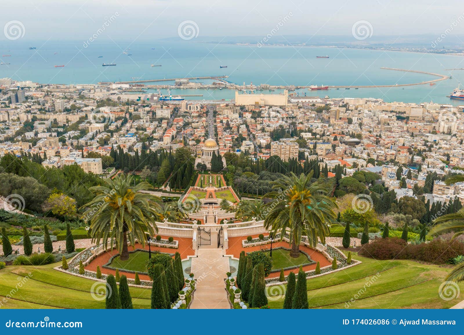 Bahai Gardens in Haifa Israel Stock Photo Image of beautiful, israel
