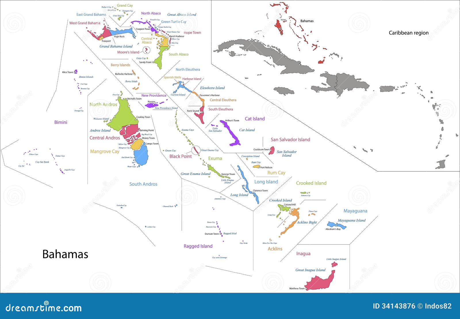 Bahamas Map Royalty Free Stock Image Image 34143876