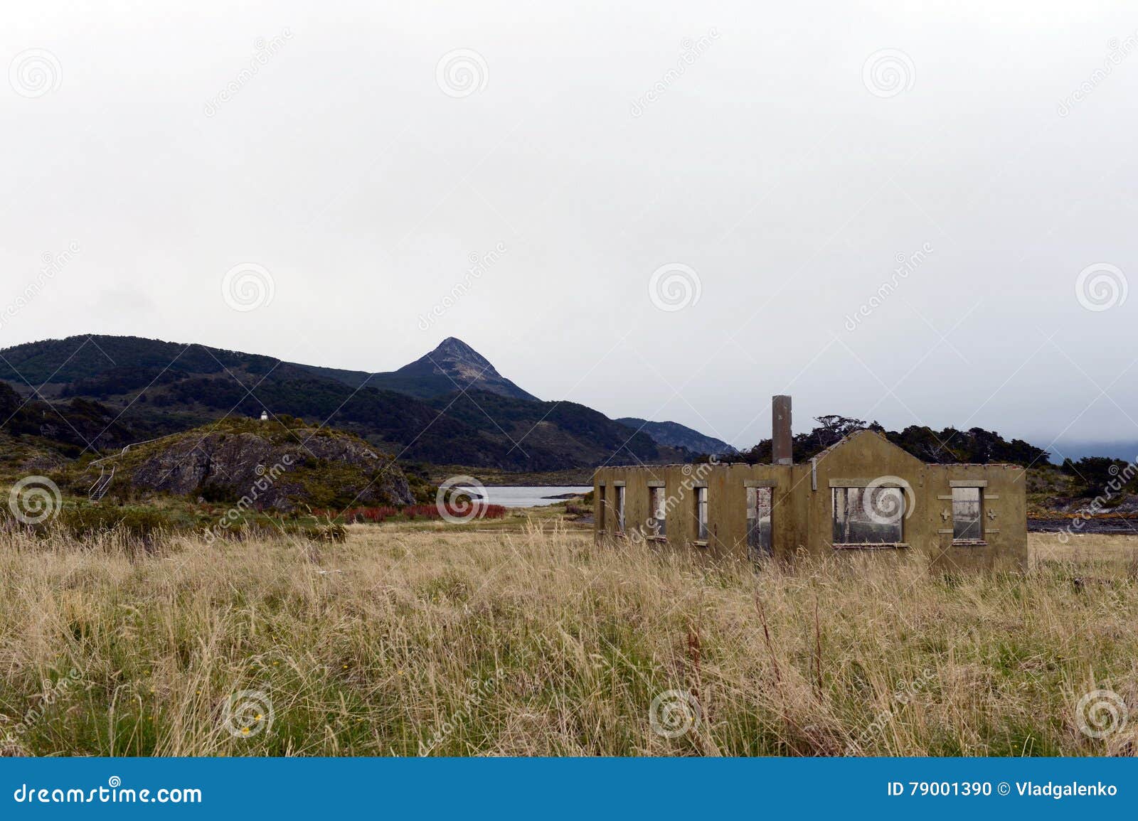 ISLAND OF NAVARINO, CHILE - NOVEMBER 18,2014:Bahia Wulaia is a bay on the western shore of Isla Navarino along the Murray Channel in extreme southern Chile.