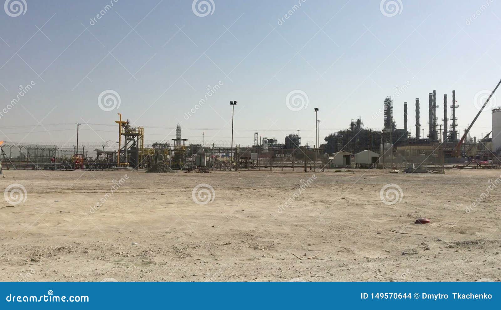 Bahrain, . Oil Production in the Desert Bahrain Stock Footage Video