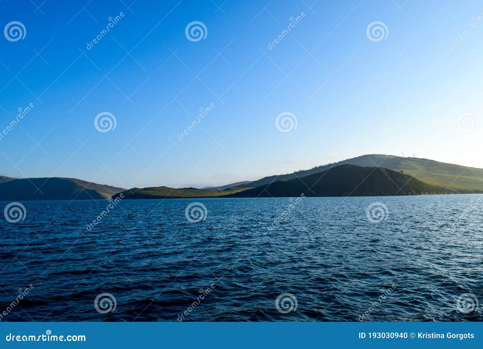 great lake baikal overlooking the mountains, small sea olkhon island