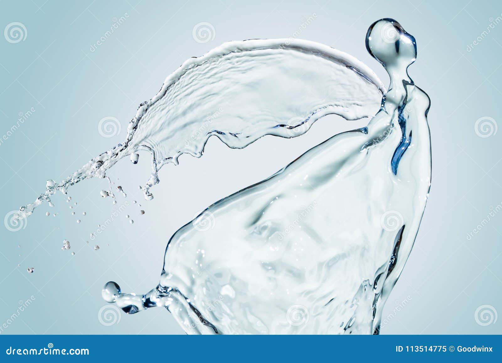 Bailado Do Anjo Da água No Azul Imagem de Stock - Imagem de forma ...