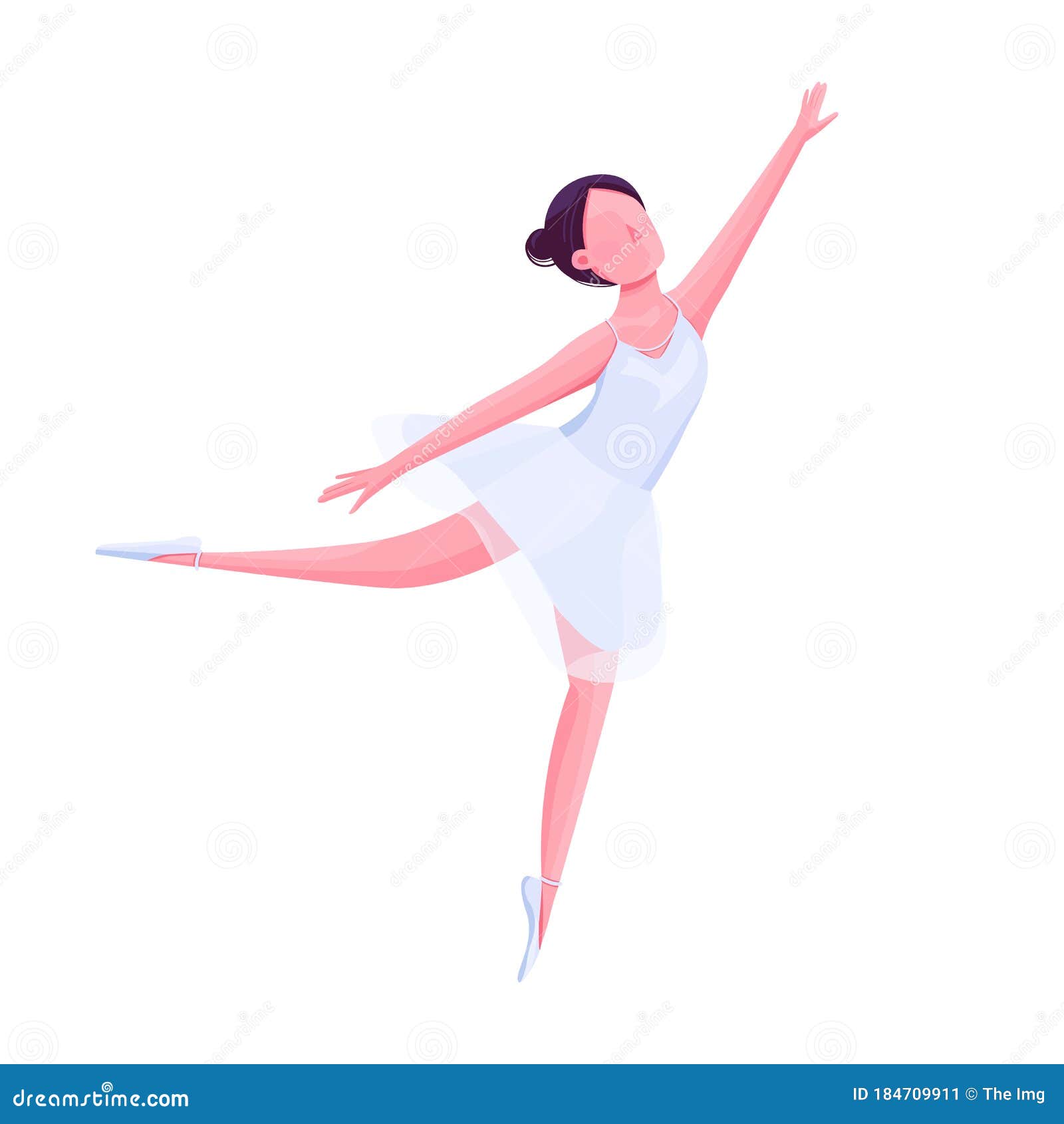 Bailarina De Baloncesto De Color Plano Vectorial Personaje Sin Rostro  Ilustración del Vector - Ilustración de adulto, faceless: 184709911
