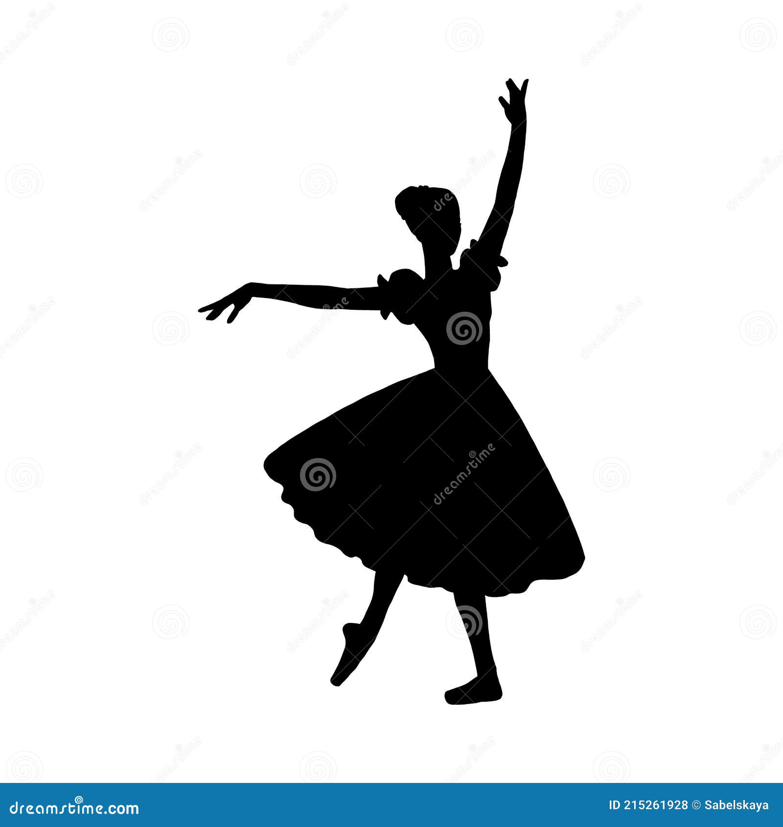 Silueta De Bailarina De Ballet De Chica Con Fondo Blanco Ilustración del  Vector - Ilustración de alineada, escuela: 223524591