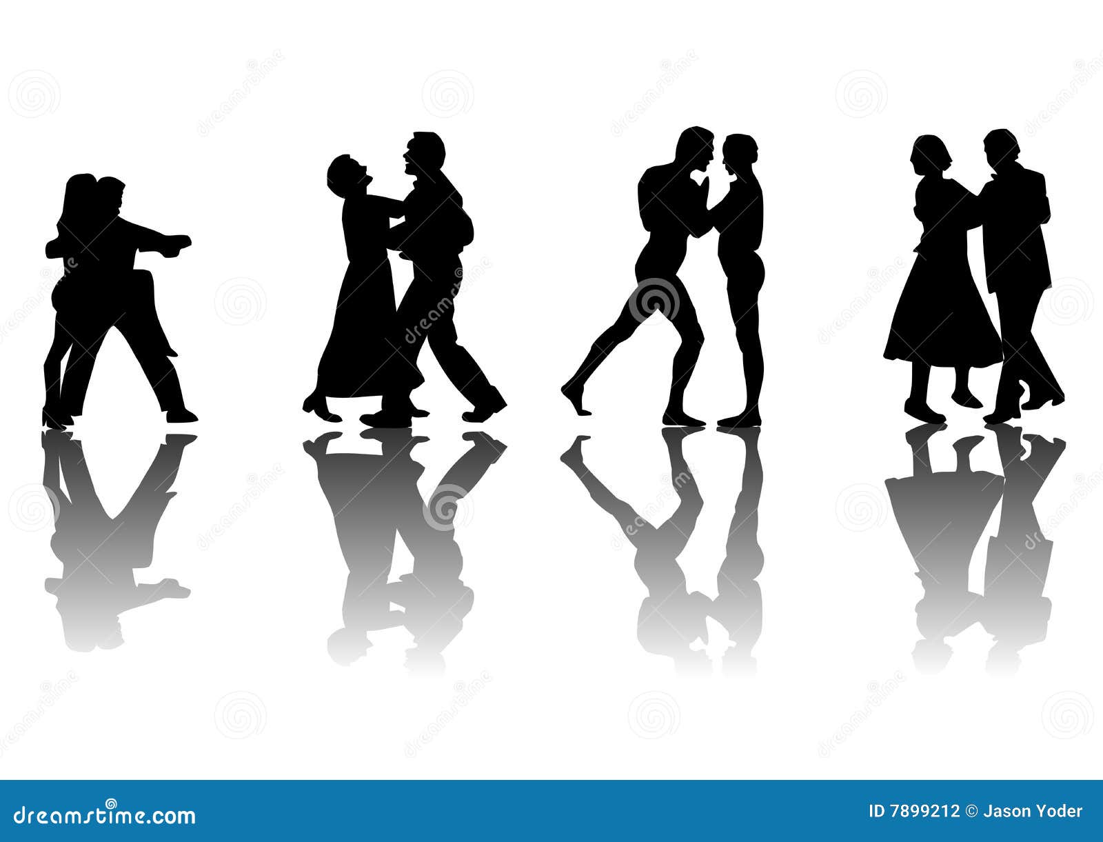 Bailarines Con Reflexiones Imagen. Imagen: 7899212 Bailarines Con Reflexiones Imagen. Imagen: 7899212