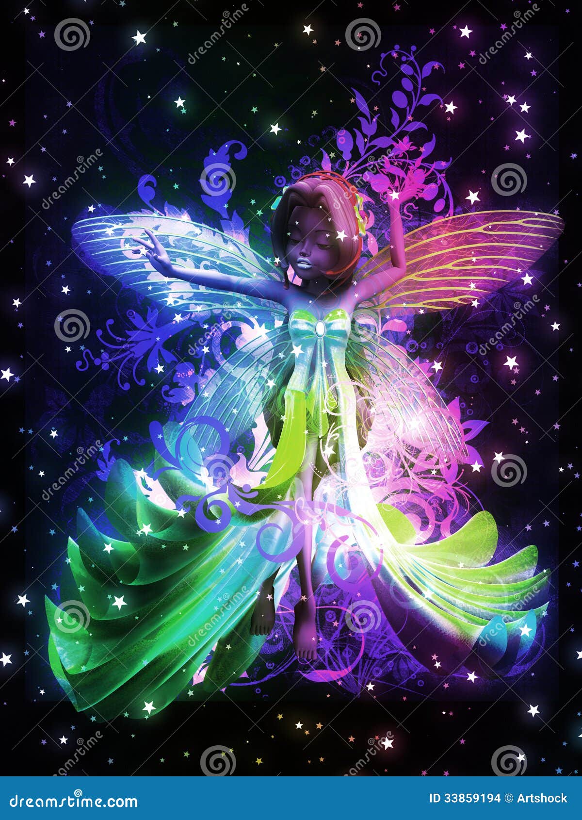 Baile de hadas stock de ilustración. Ilustración de alineada - 33859194, image size:1200x1690