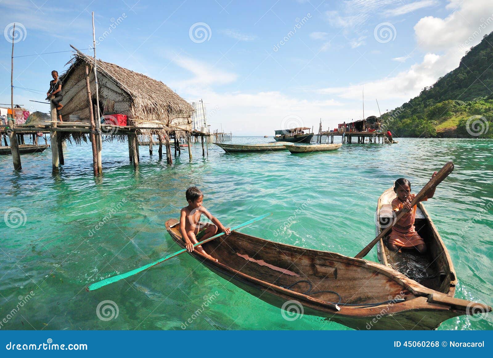 Bajau Laut Kids Sabah Borneo Editorial Stock Photo - Image 