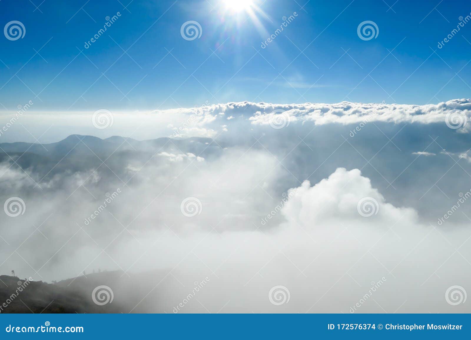 bajawa - sun shining above the clouds