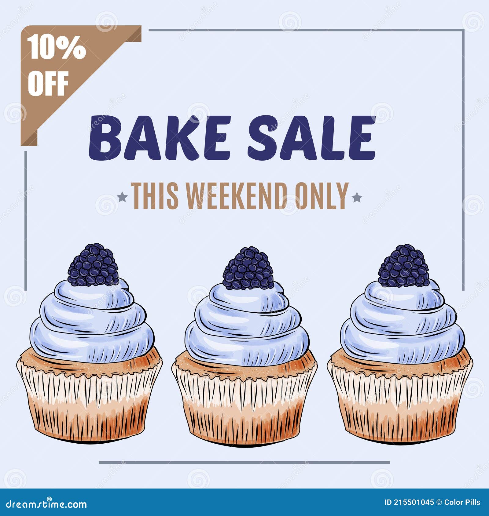 Bake Sale Banner Template with Cupcake Stock Vector - Illustration Intended For Bake Sale Flyer Template Free