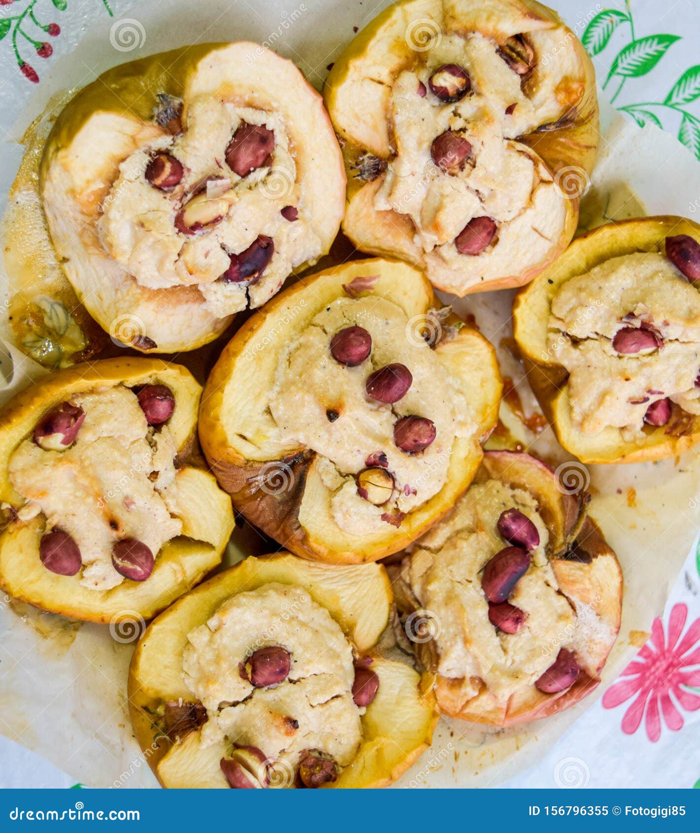 Baked Apples with Cottage Cheese Stock Image Image of fresh, gourmet