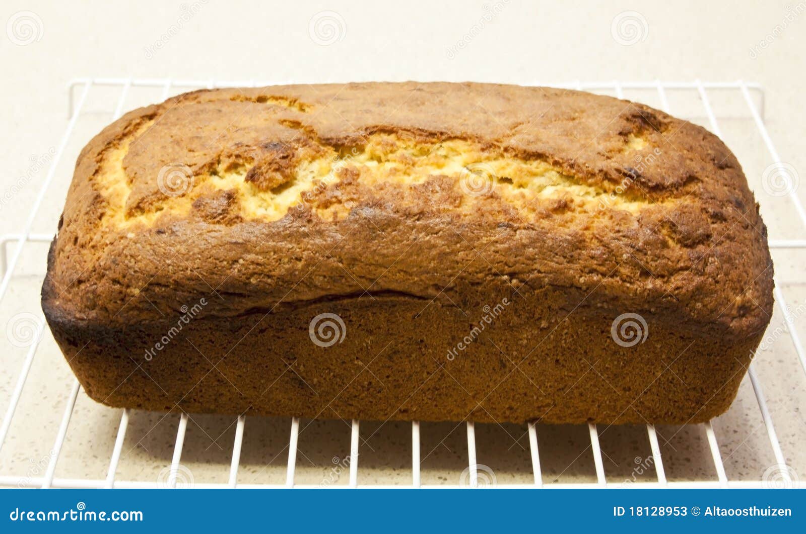 Baked Banana Bread on Rack To Coo Stock Image Image of nutrition