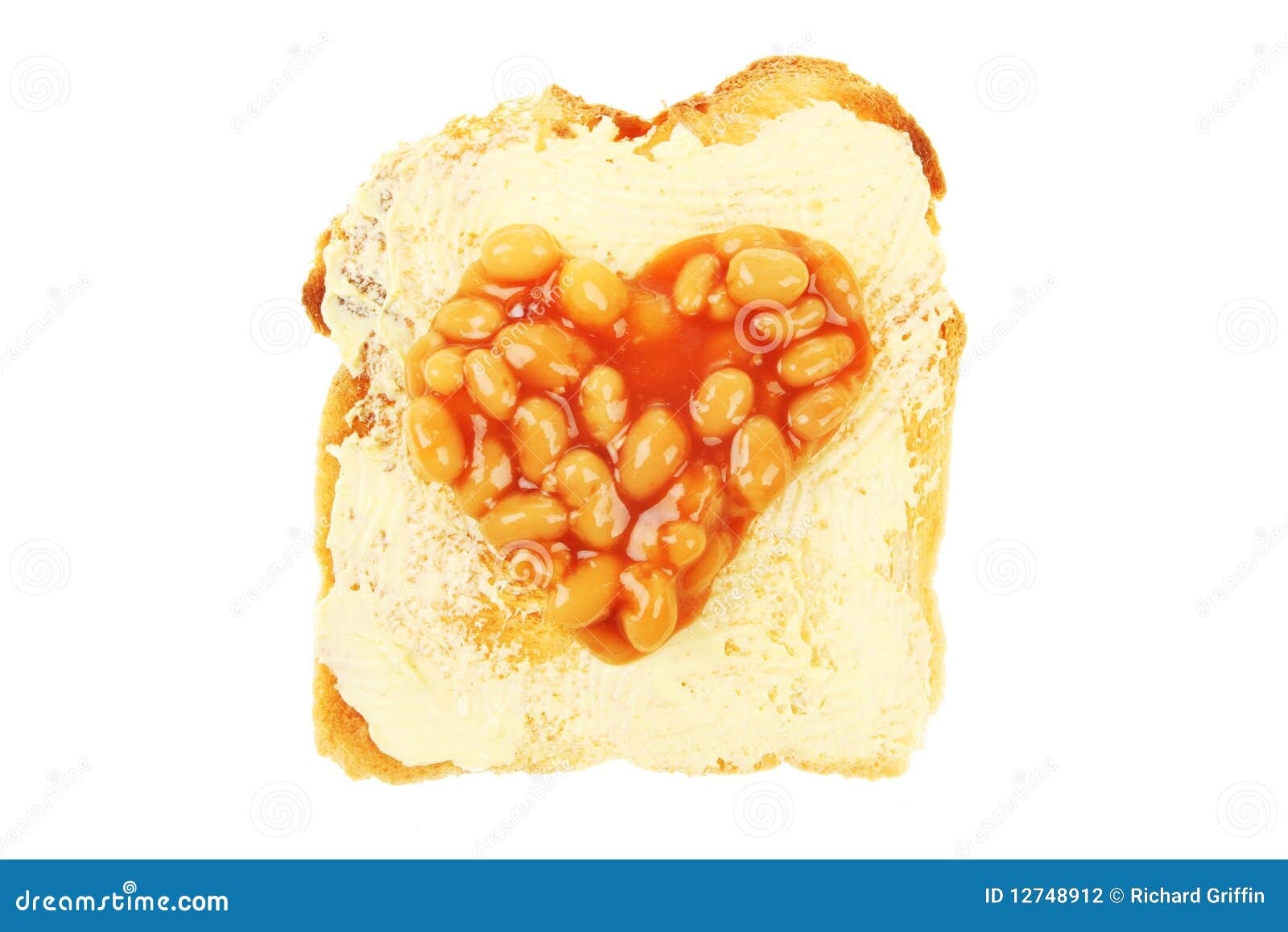 Baked bean heart stock photo. Image of snack, toast, tomato 12748912